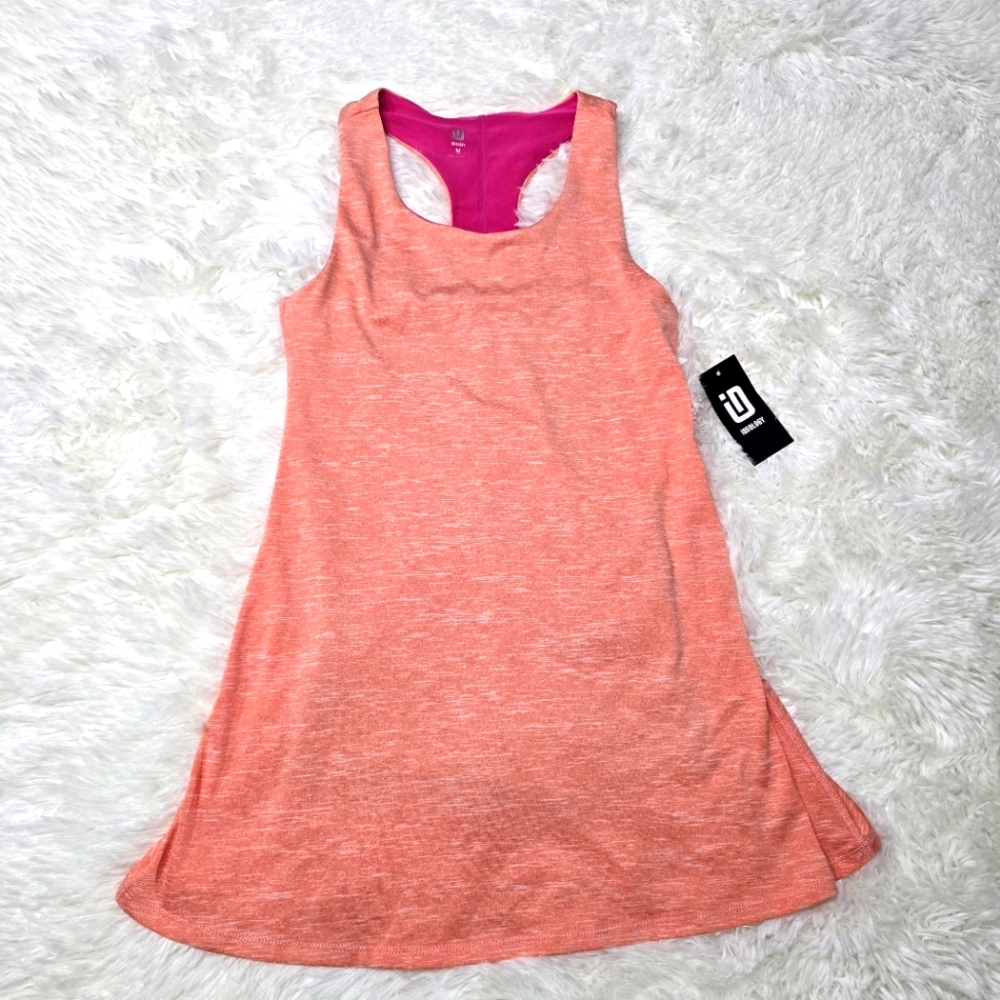 Ideology coral racer back dress with shorts